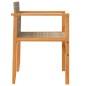 vidaXL Gartenstühle mit Kissen 2 Stk. Beige Poly Rattan Massivholz vidaXL Gartenstühle mit Kissen 2 Stk. Beige Poly Rattan Massivholz