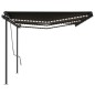 Automatische Markise mit LED & Windsensor 6x3,5 m Anthrazit Automatische Markise mit LED & Windsensor 6x3,5 m Anthrazit