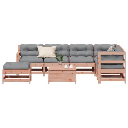 vidaXL 8-tlg. Garten-Lounge-Set mit Kissen Massivholz Douglasie