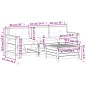 vidaXL 4-tlg. Garten-Lounge-Set mit Kissen Massivholz Douglasie