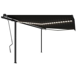 vidaXL Automatische Markise mit LED & Windsensor 4,5x3 m Anthrazit