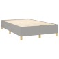 vidaXL Boxspringbett mit Matratze Hellgrau 120x190 cm Stoff vidaXL Boxspringbett mit Matratze Hellgrau 120x190 cm Stoff