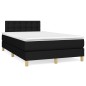 vidaXL Boxspringbett mit Matratze Schwarz 120x190 cm Stoff vidaXL Boxspringbett mit Matratze Schwarz 120x190 cm Stoff