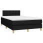 vidaXL Boxspringbett mit Matratze Schwarz 120x190 cm Stoff vidaXL Boxspringbett mit Matratze Schwarz 120x190 cm Stoff