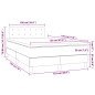 vidaXL Boxspringbett mit Matratze & LED Schwarz 120x190 cm Stoff vidaXL Boxspringbett mit Matratze & LED Schwarz 120x190 cm Stoff