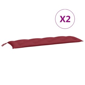 vidaXL Gartenbank-Auflagen 2 Stk. Weinrot 150x50x7 cm Oxford-Gewebe