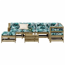 vidaXL 8-tlg. Garten-Lounge-Set mit Kissen Imprägniertes Kiefernholz