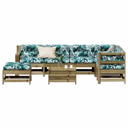 vidaXL 8-tlg. Garten-Lounge-Set mit Kissen Imprägniertes Kiefernholz