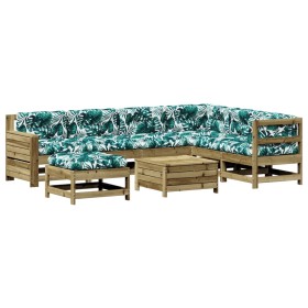 vidaXL 8-tlg. Garten-Lounge-Set mit Kissen Imprägniertes Kiefernholz