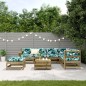 vidaXL 8-tlg. Garten-Lounge-Set mit Kissen Imprägniertes Kiefernholz