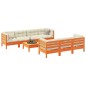 vidaXL 8-tlg. Garten-Sofagarnitur mit Kissen Wachsbraun Kiefernholz vidaXL 8-tlg. Garten-Sofagarnitur mit Kissen Wachsbraun Kiefernholz