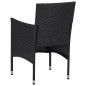 vidaXL Garten-Essstühle 2 Stk. Poly Rattan Schwarz vidaXL Garten-Essstühle 2 Stk. Poly Rattan Schwarz