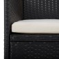 vidaXL Garten-Essstühle 2 Stk. Poly Rattan Schwarz vidaXL Garten-Essstühle 2 Stk. Poly Rattan Schwarz