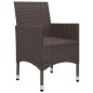vidaXL 5-tlg. Garten-Essgruppe mit Kissen Braun vidaXL 5-tlg. Garten-Essgruppe mit Kissen Braun