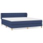 vidaXL Boxspringbett mit Matratze Blau 180x200 cm Stoff vidaXL Boxspringbett mit Matratze Blau 180x200 cm Stoff