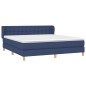 vidaXL Boxspringbett mit Matratze Blau 180x200 cm Stoff vidaXL Boxspringbett mit Matratze Blau 180x200 cm Stoff