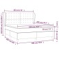vidaXL Boxspringbett mit Matratze Dunkelgrau 180x200 cm Stoff vidaXL Boxspringbett mit Matratze Dunkelgrau 180x200 cm Stoff