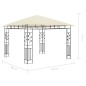 vidaXL Pavillon mit Moskitonetz & LED-Lichterkette 3x3x2,73m Cremeweiß vidaXL Pavillon mit Moskitonetz & LED-Lichterkette 3x3x2,73m Cremeweiß
