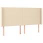 vidaXL Boxspringbett mit Matratze Creme 180x200 cm Stoff vidaXL Boxspringbett mit Matratze Creme 180x200 cm Stoff