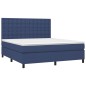 vidaXL Boxspringbett mit Matratze & LED Blau 180x200 cm Stoff vidaXL Boxspringbett mit Matratze & LED Blau 180x200 cm Stoff