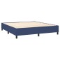 vidaXL Boxspringbett mit Matratze & LED Blau 180x200 cm Stoff vidaXL Boxspringbett mit Matratze & LED Blau 180x200 cm Stoff