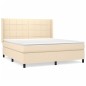 vidaXL Boxspringbett mit Matratze Creme 180x200 cm Stoff vidaXL Boxspringbett mit Matratze Creme 180x200 cm Stoff