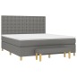 vidaXL Boxspringbett mit Matratze Dunkelgrau 180x200 cm Stoff vidaXL Boxspringbett mit Matratze Dunkelgrau 180x200 cm Stoff