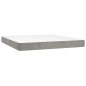 vidaXL Boxspringbett mit Matratze Hellgrau 180x200 cm Samt vidaXL Boxspringbett mit Matratze Hellgrau 180x200 cm Samt