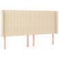vidaXL Boxspringbett mit Matratze & LED Creme 180x200 cm Stoff vidaXL Boxspringbett mit Matratze & LED Creme 180x200 cm Stoff