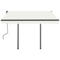 vidaXL Markise Manuell Einziehbar mit LED 3,5x2,5 m Creme vidaXL Markise Manuell Einziehbar mit LED 3,5x2,5 m Creme