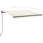 vidaXL Markise Manuell Einziehbar mit LED 3,5x2,5 m Creme vidaXL Markise Manuell Einziehbar mit LED 3,5x2,5 m Creme