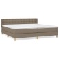 vidaXL Boxspringbett mit Matratze Taupe 180x200 cm Stoff vidaXL Boxspringbett mit Matratze Taupe 180x200 cm Stoff