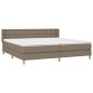 vidaXL Boxspringbett mit Matratze Taupe 180x200 cm Stoff vidaXL Boxspringbett mit Matratze Taupe 180x200 cm Stoff