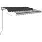 vidaXL Markise Automatisch Einziehbar mit Pfosten 3,5x2,5 m Anthrazit vidaXL Markise Automatisch Einziehbar mit Pfosten 3,5x2,5 m Anthrazit