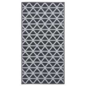 vidaXL Outdoor-Teppich Schwarz 80x150 cm PP
