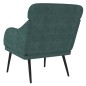 vidaXL Sessel Dunkelgrün 63x76x80 cm Samt vidaXL Sessel Dunkelgrün 63x76x80 cm Samt