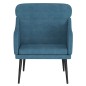 vidaXL Sessel Blau 63x76x80 cm Samt vidaXL Sessel Blau 63x76x80 cm Samt
