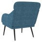 vidaXL Sessel Blau 63x76x80 cm Samt vidaXL Sessel Blau 63x76x80 cm Samt