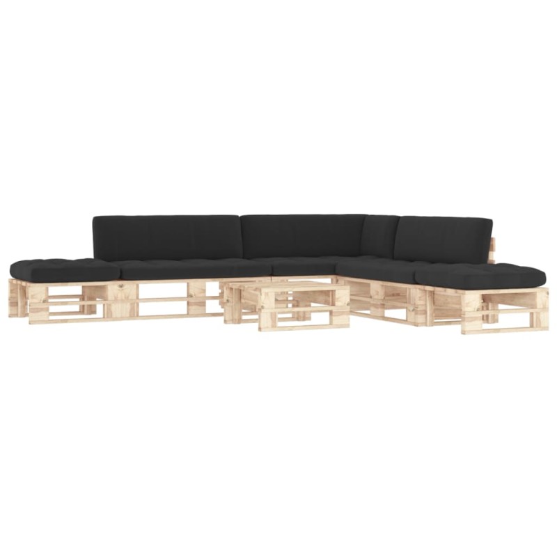 vidaXL 6-tlg. Paletten-Lounge-Set mit Kissen Imprägniertes Kiefernholz vidaXL 6-tlg. Paletten-Lounge-Set mit Kissen Imprägniertes Kiefernholz