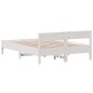 vidaXL Massivholzbett ohne Matratze Weiß 140x190 cm Kiefernholz vidaXL Massivholzbett ohne Matratze Weiß 140x190 cm Kiefernholz