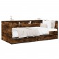vidaXL Tagesbett mit Schubladen Räuchereiche 100x200 cm Holzwerkstoff vidaXL Tagesbett mit Schubladen Räuchereiche 100x200 cm Holzwerkstoff