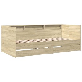 vidaXL Tagesbett mit Schubladen Sonoma-Eiche 100x200 cm Holzwerkstoff