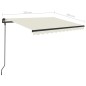 vidaXL Markise Manuell Einziehbar mit Pfosten 3,5x2,5 m Creme vidaXL Markise Manuell Einziehbar mit Pfosten 3,5x2,5 m Creme