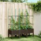 vidaXL Pflanzkübel mit Rankgitter Braun 120x40x142,5 cm PP vidaXL Pflanzkübel mit Rankgitter Braun 120x40x142,5 cm PP
