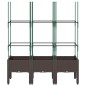 vidaXL Pflanzkübel mit Rankgitter Braun 120x40x142,5 cm PP vidaXL Pflanzkübel mit Rankgitter Braun 120x40x142,5 cm PP
