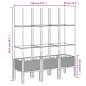 vidaXL Pflanzkübel mit Rankgitter Braun 120x40x142,5 cm PP vidaXL Pflanzkübel mit Rankgitter Braun 120x40x142,5 cm PP