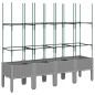 vidaXL Pflanzkübel mit Rankgitter Hellgrau 160x40x142,5 cm PP vidaXL Pflanzkübel mit Rankgitter Hellgrau 160x40x142,5 cm PP