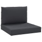 vidaXL Palettenkissen 2-tlg. Schwarz Oxford-Gewebe vidaXL Palettenkissen 2-tlg. Schwarz Oxford-Gewebe
