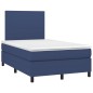 vidaXL Boxspringbett mit Matratze Blau 120x190 cm Stoff vidaXL Boxspringbett mit Matratze Blau 120x190 cm Stoff