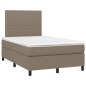 vidaXL Boxspringbett mit Matratze Taupe 120x190 cm Stoff vidaXL Boxspringbett mit Matratze Taupe 120x190 cm Stoff